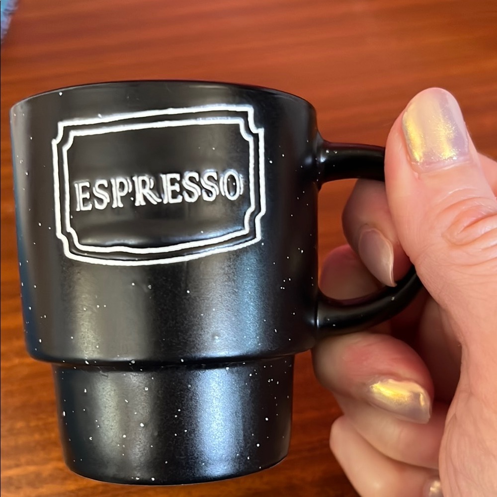 Black with white lettering Market MRKT Finds espresso Mug set - Picture 9 of 14